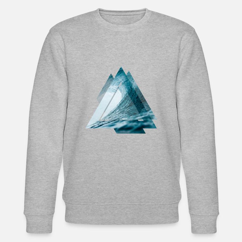 Vague de surfeur triangle - Sweat bio CHANGER Stanley/Stella Unisexe - gris chiné