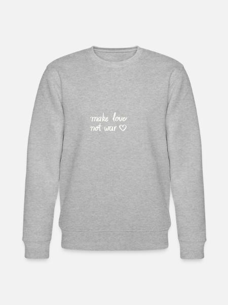 Make Love not war - Stanley/Stella Unisex Bio-Sweatshirt CHANGER  - Grau meliert
