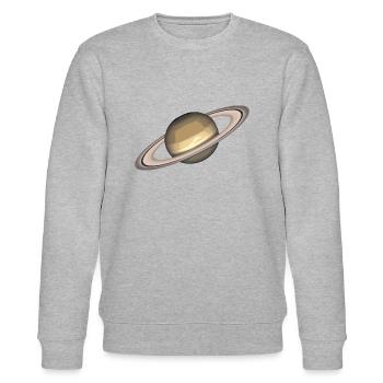 Saturn - Stanley/Stella Unisex Bio-Sweatshirt CHANGER  - Grau meliert - Vorne - Nik (191cm) & Marisol (170cm)