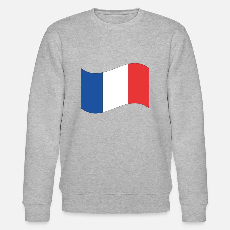 Flagge Frankreich Geschenk - Stanley/Stella Unisex Bio-Sweatshirt CHANGER  - Grau meliert