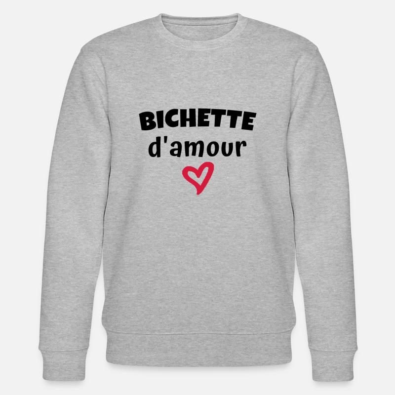 bichette d'amour - Sweat bio CHANGER Stanley/Stella Unisexe - gris chiné