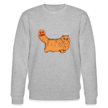 Lustige Katzen 15 - Stanley/Stella Unisex Bio-Sweatshirt CHANGER  - Grau meliert - Vorne - Nik (191cm) & Marisol (170cm)