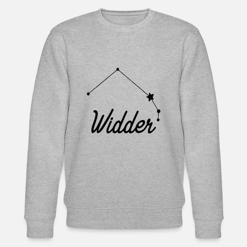 Sternzeichen Widder - Tierkreiszeichen - Stanley/Stella Unisex Bio-Sweatshirt CHANGER  - Grau meliert