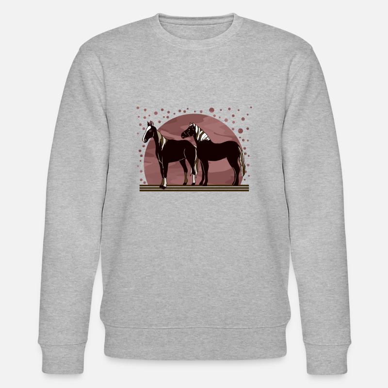Pferde - Stanley/Stella Unisex Bio-Sweatshirt CHANGER  - Grau meliert
