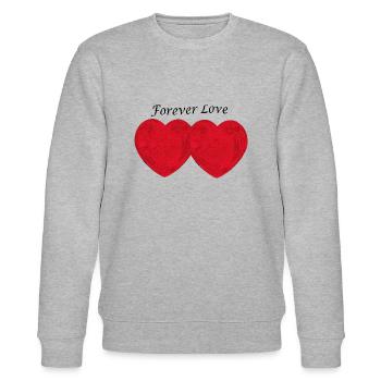 Forever Love - Stanley/Stella Unisex Bio-Sweatshirt CHANGER  - Grau meliert - Vorne - Nik (191cm) & Marisol (170cm)