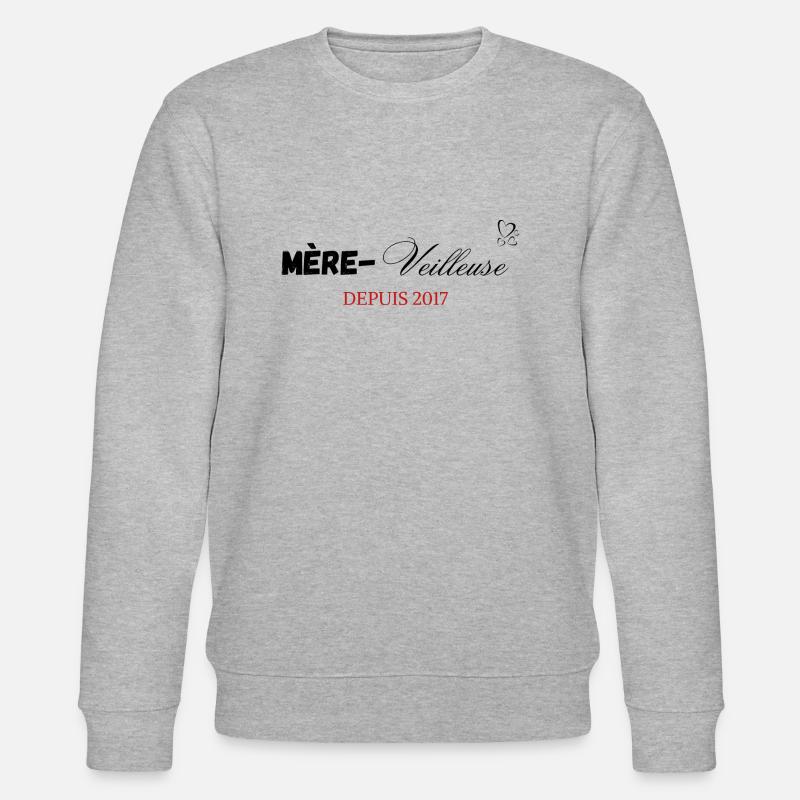 Mère veilleuse depuis 2017 - Sweat bio CHANGER Stanley/Stella Unisexe - gris chiné