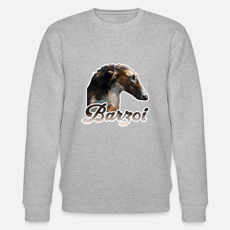 barzoi Barzoï lévrier russe - Sweat bio CHANGER Stanley/Stella Unisexe - gris chiné