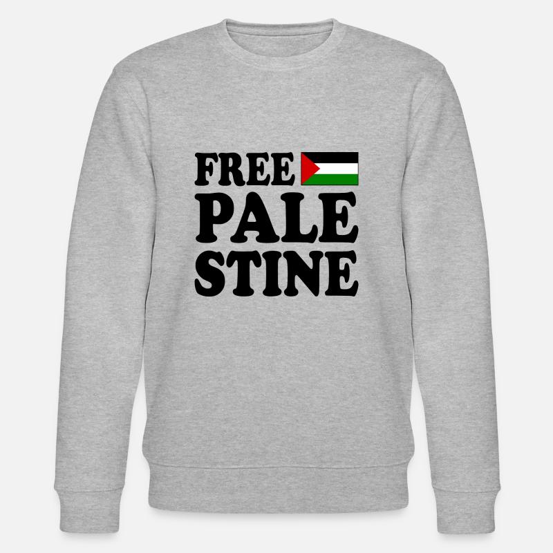 Free palestine - Stanley/Stella Unisex Bio-Sweatshirt CHANGER  - Grau meliert