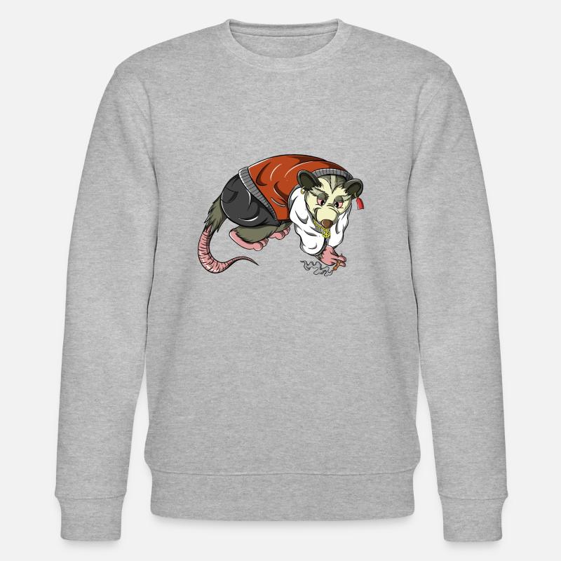 Christoph, Possum - Stanley/Stella Unisex Bio-Sweatshirt CHANGER  - Grau meliert