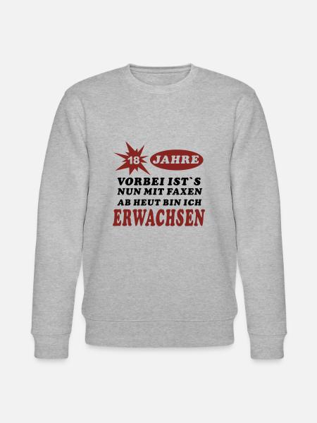 18 birthday - Stanley/Stella CHANGER Unisex Organic Sweatshirt - heather grey