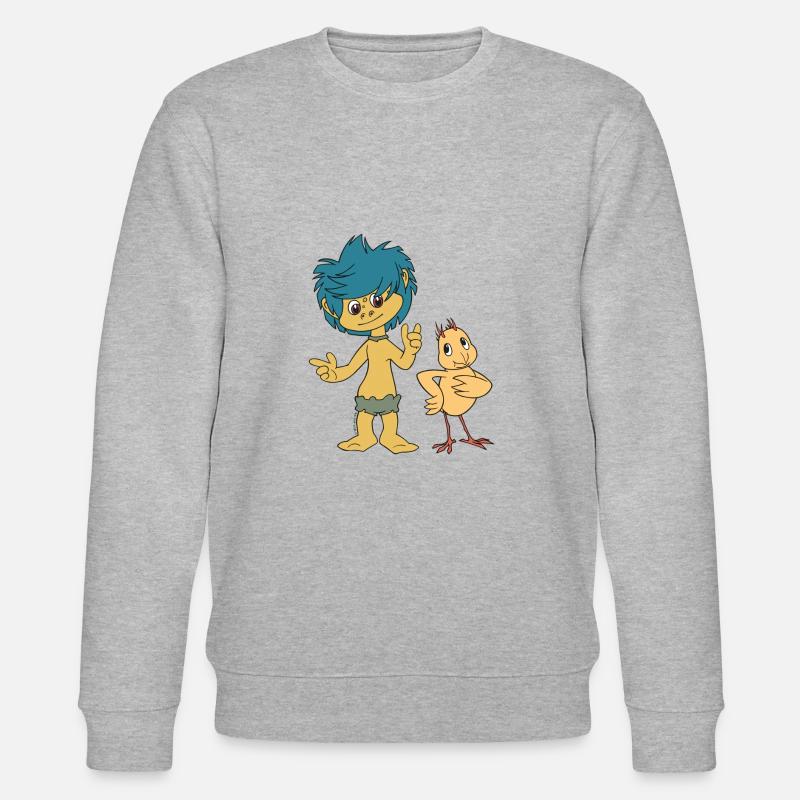 Plumps & Küken - Stanley/Stella Unisex Bio-Sweatshirt CHANGER  - Grau meliert