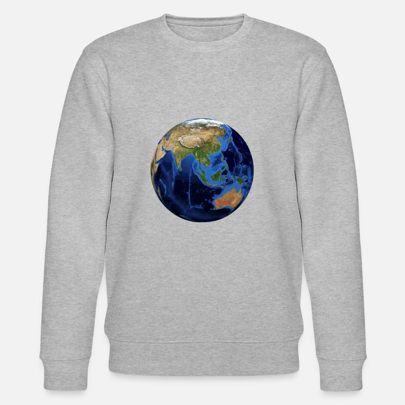 Le globe terrestre - Sweat bio CHANGER Stanley/Stella Unisexe - gris chiné