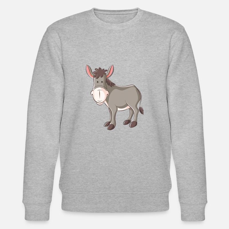 Helio der Esel - Stanley/Stella Unisex Bio-Sweatshirt CHANGER  - Grau meliert