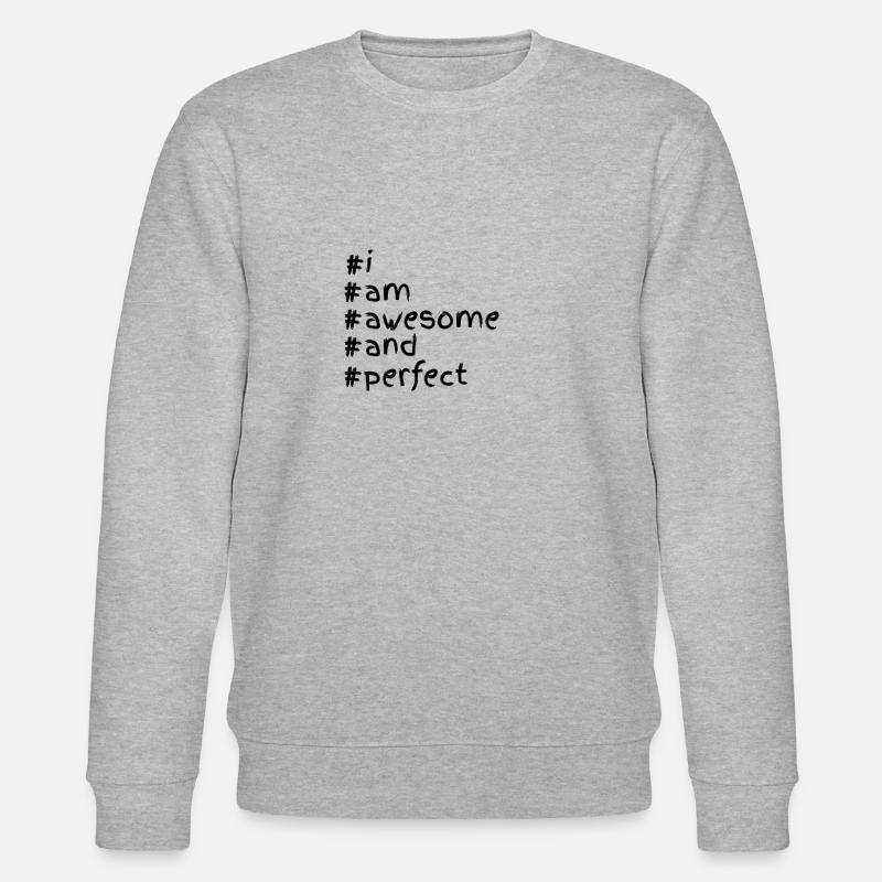 I am Awesome - Stanley/Stella Unisex Bio-Sweatshirt CHANGER  - Grau meliert