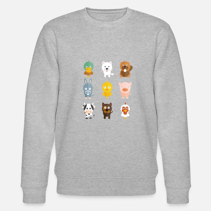 Animaux de la ferme - Sweat bio CHANGER Stanley/Stella Unisexe - gris chiné