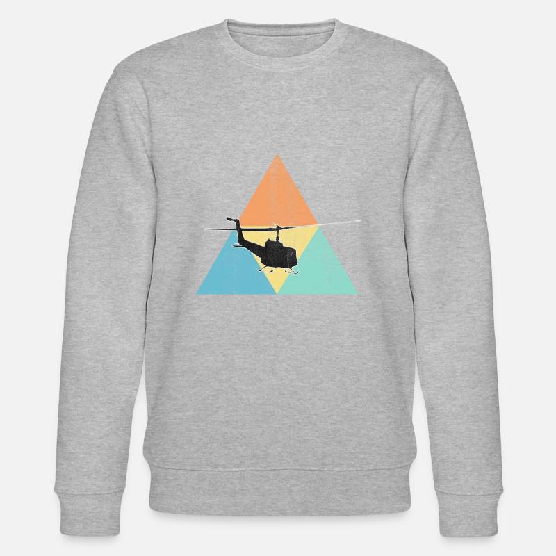 Hubschrauber - Stanley/Stella Unisex Bio-Sweatshirt CHANGER  - Grau meliert