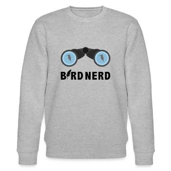 Bird Nerd (birdwatcher) - Stanley/Stella CHANGER Unisex Organic Sweatshirt - heather grey - Front - Nik (191cm) & Marisol (170cm)