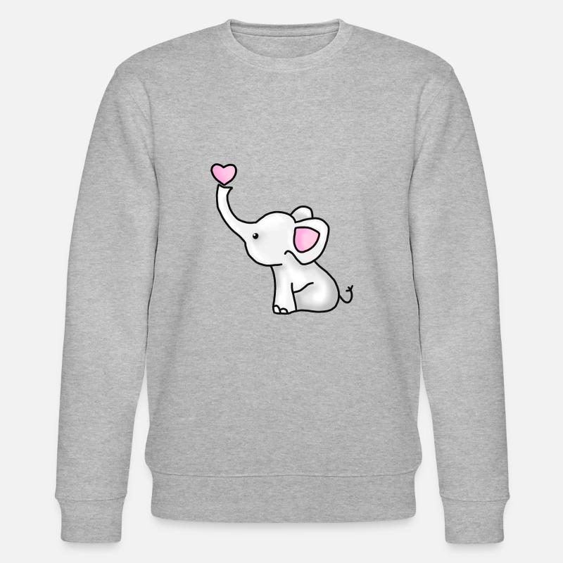 Éléphant bébé - Sweat bio CHANGER Stanley/Stella Unisexe - gris chiné