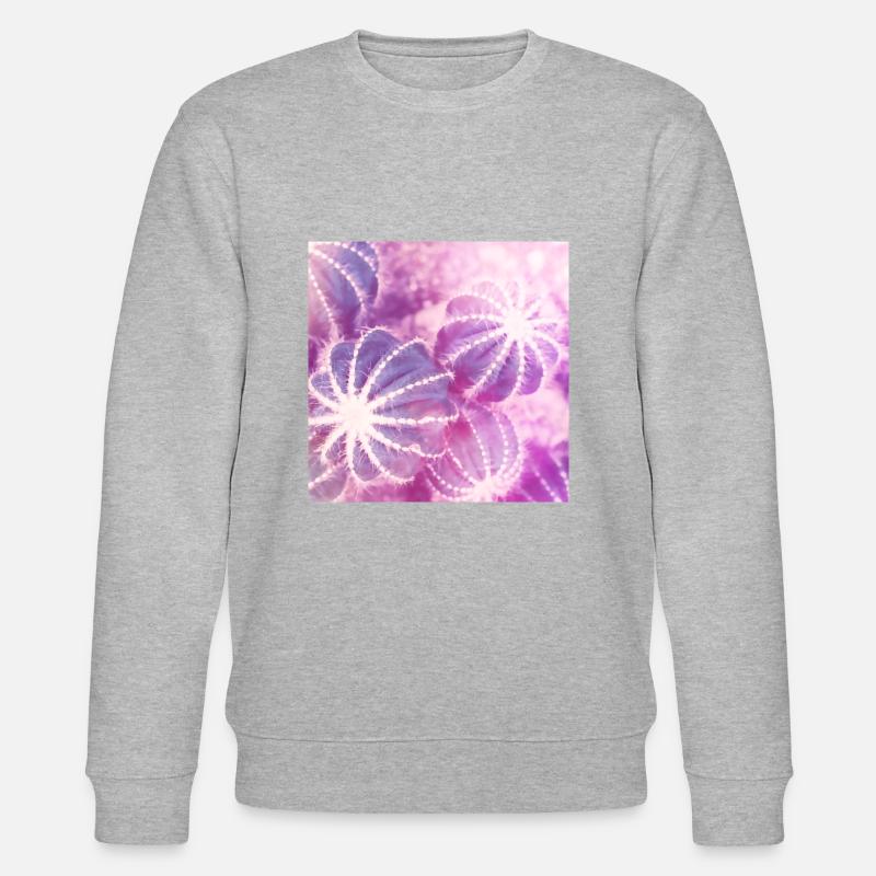 Minimalisme aquarelle de cactus d'été - Sweat bio CHANGER Stanley/Stella Unisexe - gris chiné
