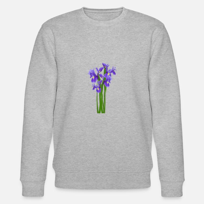 Blumen Frühling Iris Schwertlilien - Geschenkidee - Stanley/Stella Unisex Bio-Sweatshirt CHANGER  - Grau meliert