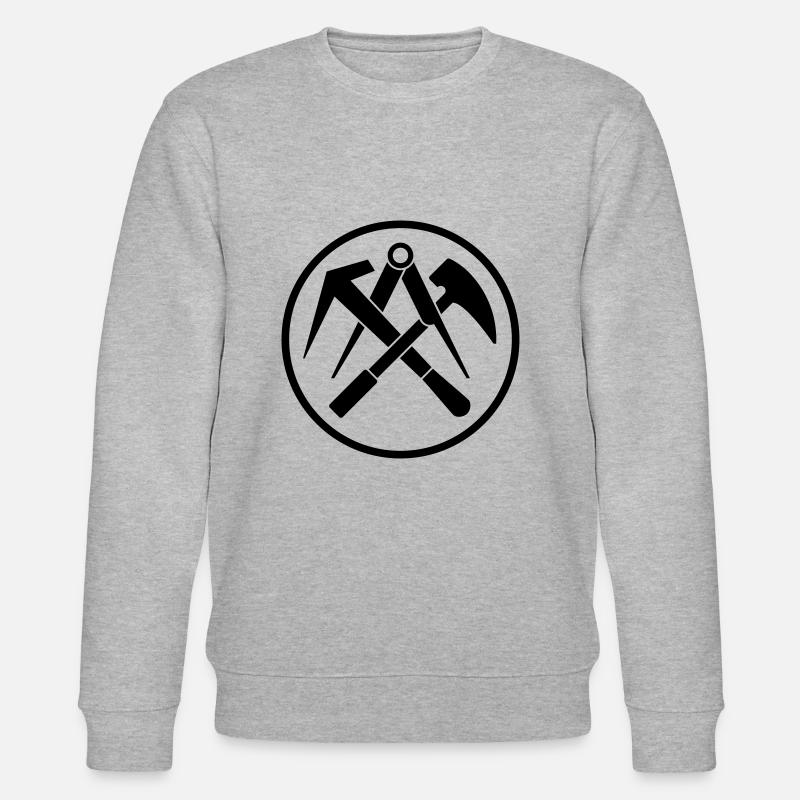 Dachdecker Zunftzeichen - Stanley/Stella Unisex Bio-Sweatshirt CHANGER  - Grau meliert