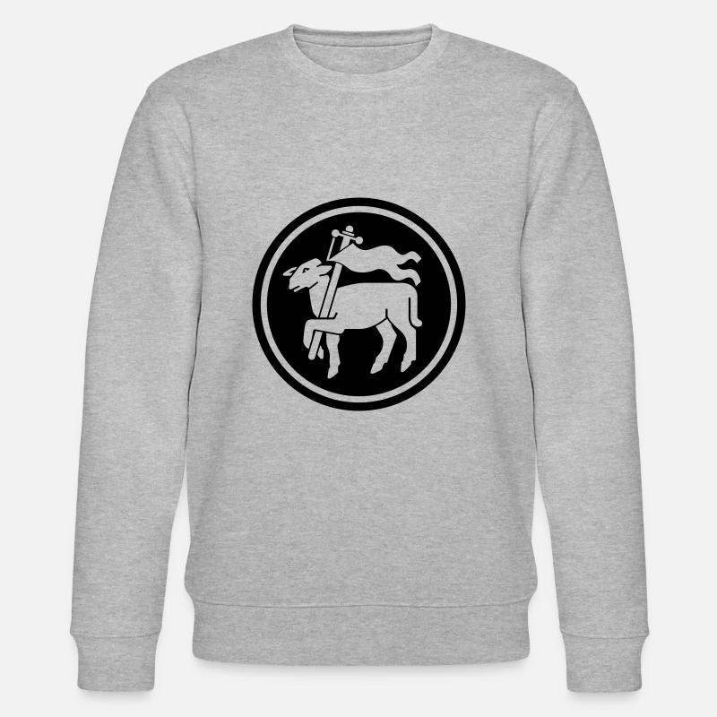 Zunftzeichen Metzger, Fleischer, Schlachter - Stanley/Stella Unisex Bio-Sweatshirt CHANGER  - Grau meliert