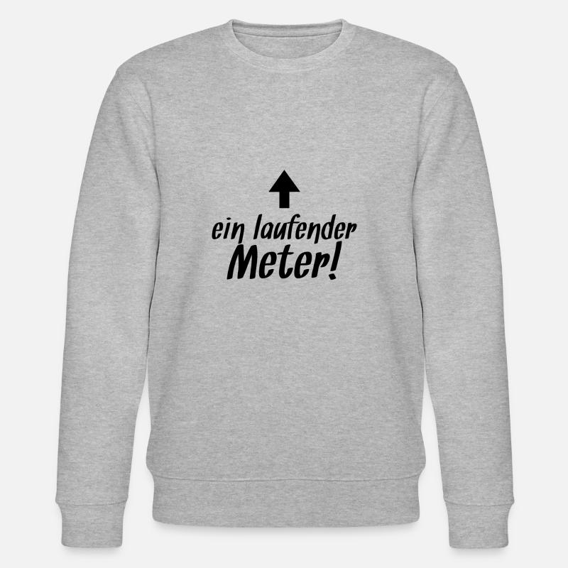 ein laufender Meter T-Shirt - Stanley/Stella Unisex Bio-Sweatshirt CHANGER  - Grau meliert