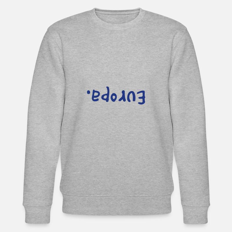 Europa. Auf dem Kopf - Stanley/Stella Unisex Bio-Sweatshirt CHANGER - Grau meliert