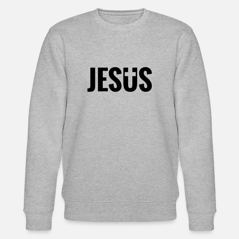 Christus Bibelvers - Stanley/Stella Unisex Bio-Sweatshirt CHANGER  - Grau meliert