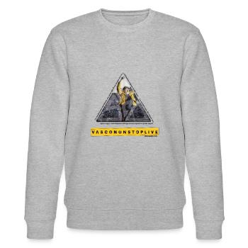 VASCO TRIANGLE - Stanley/Stella CHANGER Unisex Organic Sweatshirt - heather grey - Front - Nik (191cm) & Marisol (170cm)