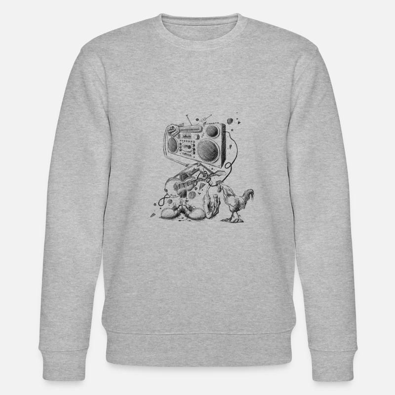 Conception de roche Ghetto Blaster - Sweat bio CHANGER Stanley/Stella Unisexe - gris chiné