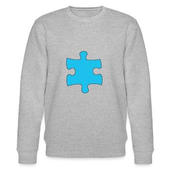 Puzzle piece - Stanley/Stella CHANGER Unisex Organic Sweatshirt - heather grey - Front - Nik (191cm) & Marisol (170cm)