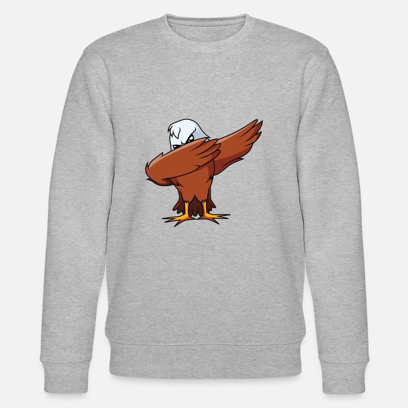 The eagle is FLY - Stanley/Stella CHANGER Unisex Organic Sweatshirt - heather grey