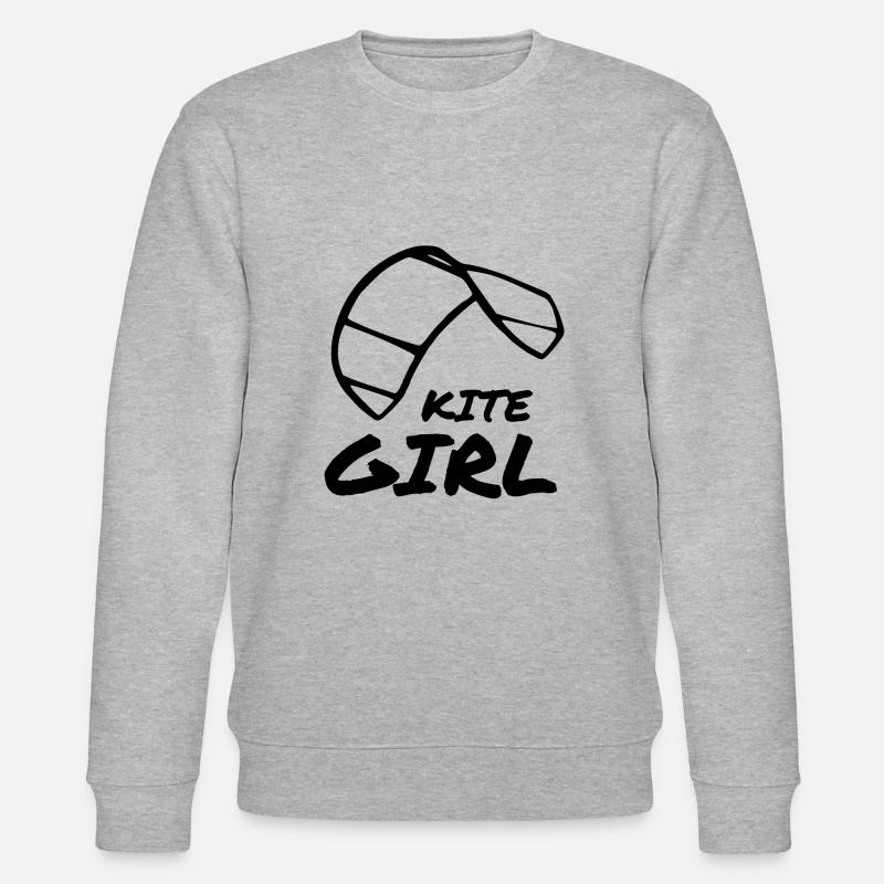 kite girl3 - Stanley/Stella Unisex Bio-Sweatshirt CHANGER  - Grau meliert