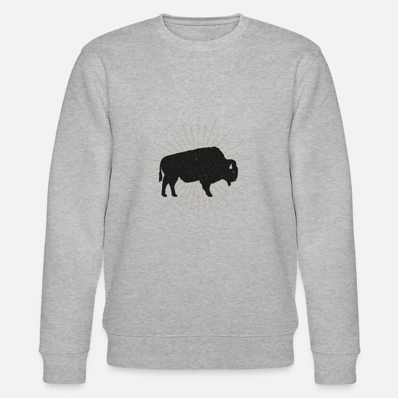 Bison - Stanley/Stella Unisex Bio-Sweatshirt CHANGER  - Grau meliert