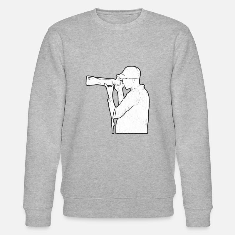 Fotograf (Silhouette) - Stanley/Stella Unisex Bio-Sweatshirt CHANGER - Grau meliert