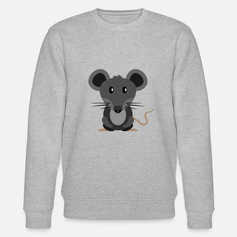 Maus Süß Niedlich - Stanley/Stella Unisex Bio-Sweatshirt CHANGER  - Grau meliert