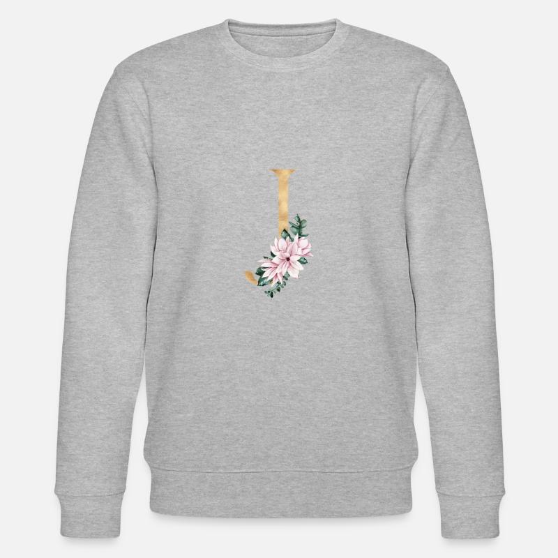Alphabet J - Stanley/Stella Unisex Bio-Sweatshirt CHANGER  - Grau meliert
