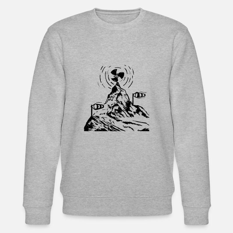 Ventilator, Wind, Sturm, Gipfel - Stanley/Stella Unisex Bio-Sweatshirt CHANGER  - Grau meliert