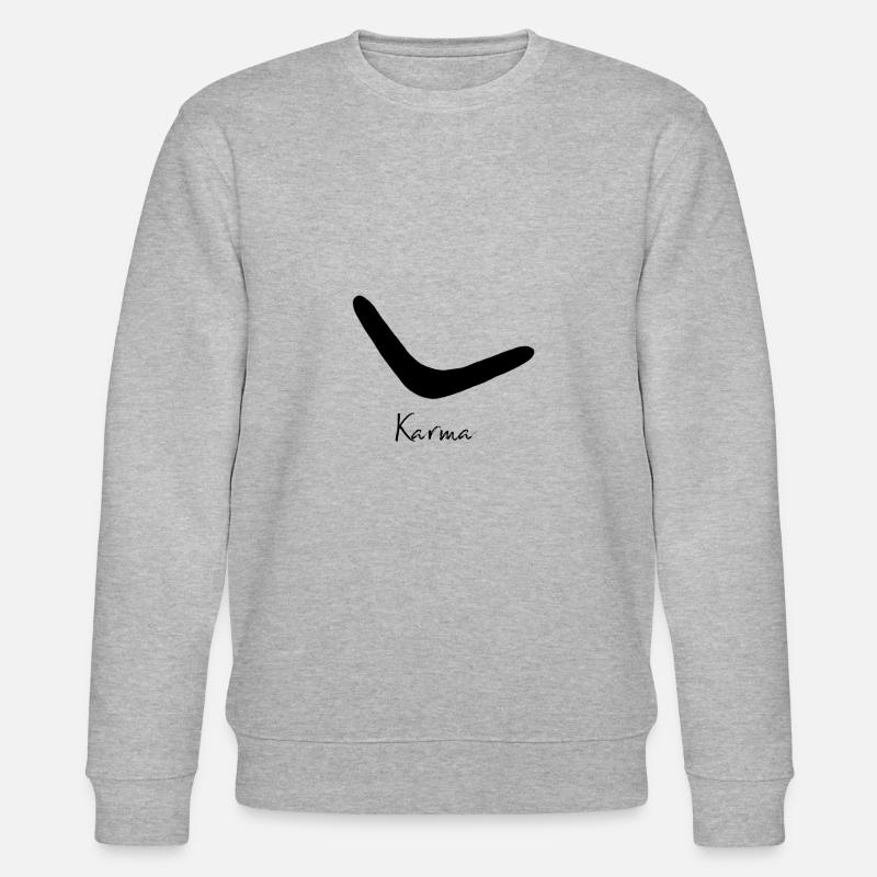KARMA | Boomerang Statement | Line Art - Sweat bio CHANGER Stanley/Stella Unisexe - gris chiné