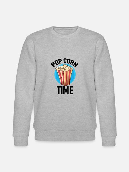 Popcorn Time! - Stanley/Stella CHANGER Unisex Organic Sweatshirt - heather grey