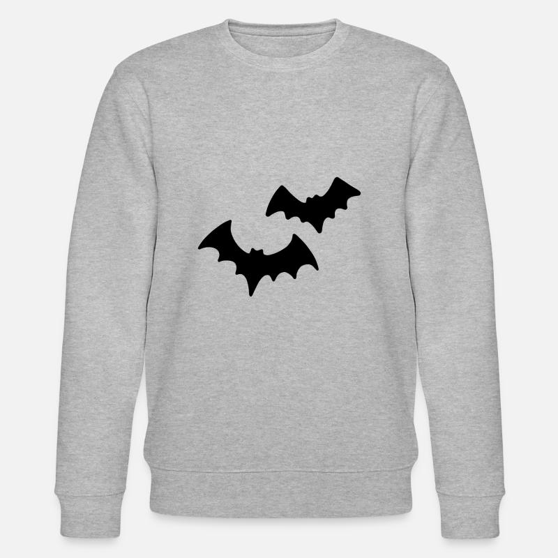 Halloween Fledermäuse - Stanley/Stella Unisex Bio-Sweatshirt CHANGER - Grau meliert