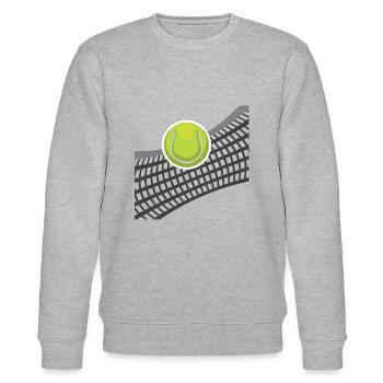 Tennis Netz - Stanley/Stella Unisex Bio-Sweatshirt CHANGER  - Grau meliert - Vorne - Nik (191cm) & Marisol (170cm)