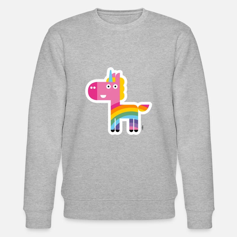 Einhorn-Iris - Stanley/Stella Unisex Bio-Sweatshirt CHANGER  - Grau meliert