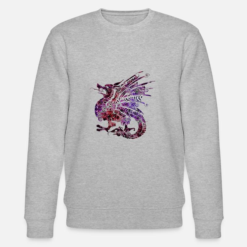 Drache - Stanley/Stella Unisex Bio-Sweatshirt CHANGER  - Grau meliert