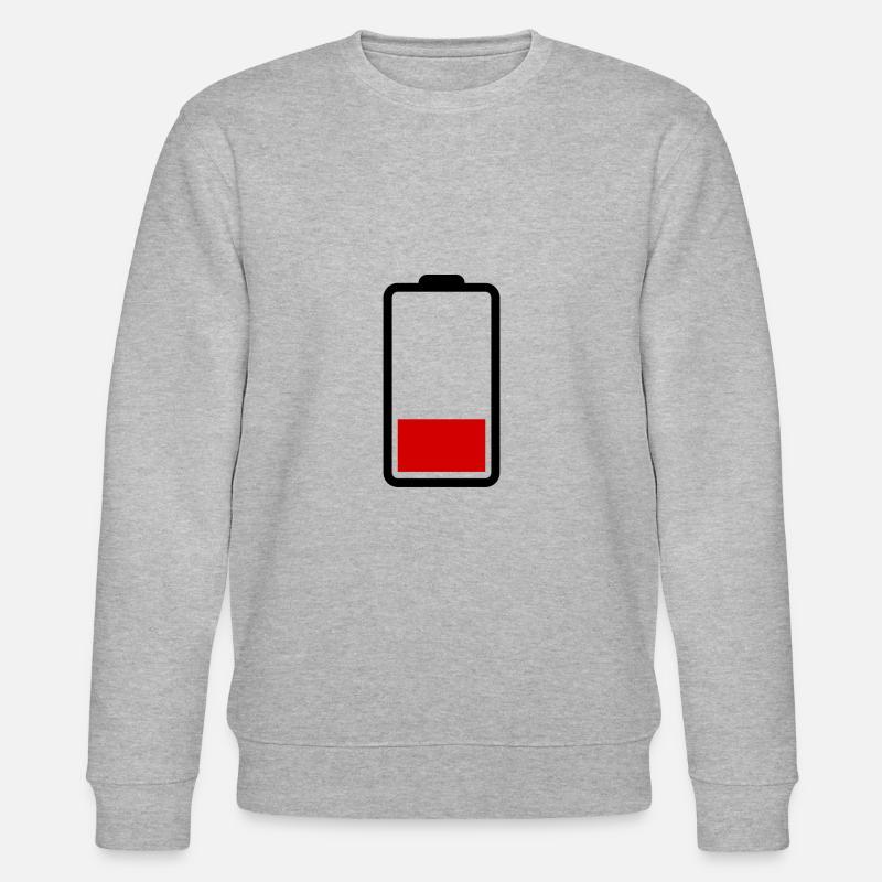 Battery Empty - Stanley/Stella CHANGER Unisex Organic Sweatshirt - heather grey