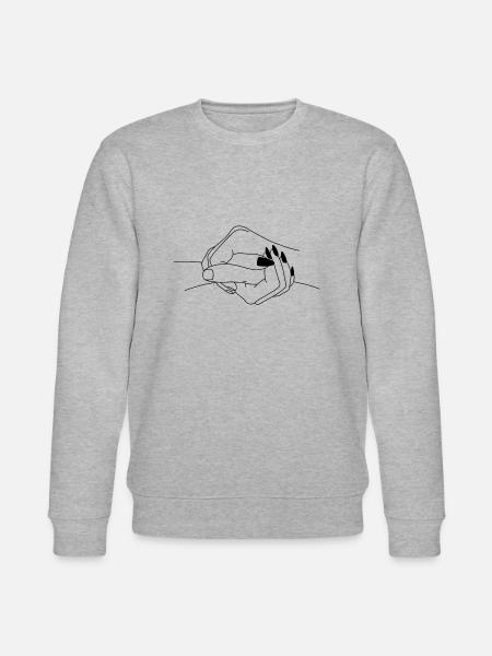 Main dans la main - pour toute une vie - Mains - Amour - Sweat bio CHANGER Stanley/Stella Unisexe - gris chiné