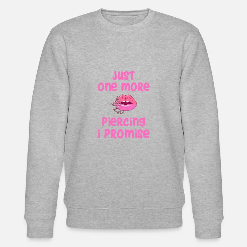 Just One More Piercing - Stanley/Stella Unisex Bio-Sweatshirt CHANGER  - Grau meliert