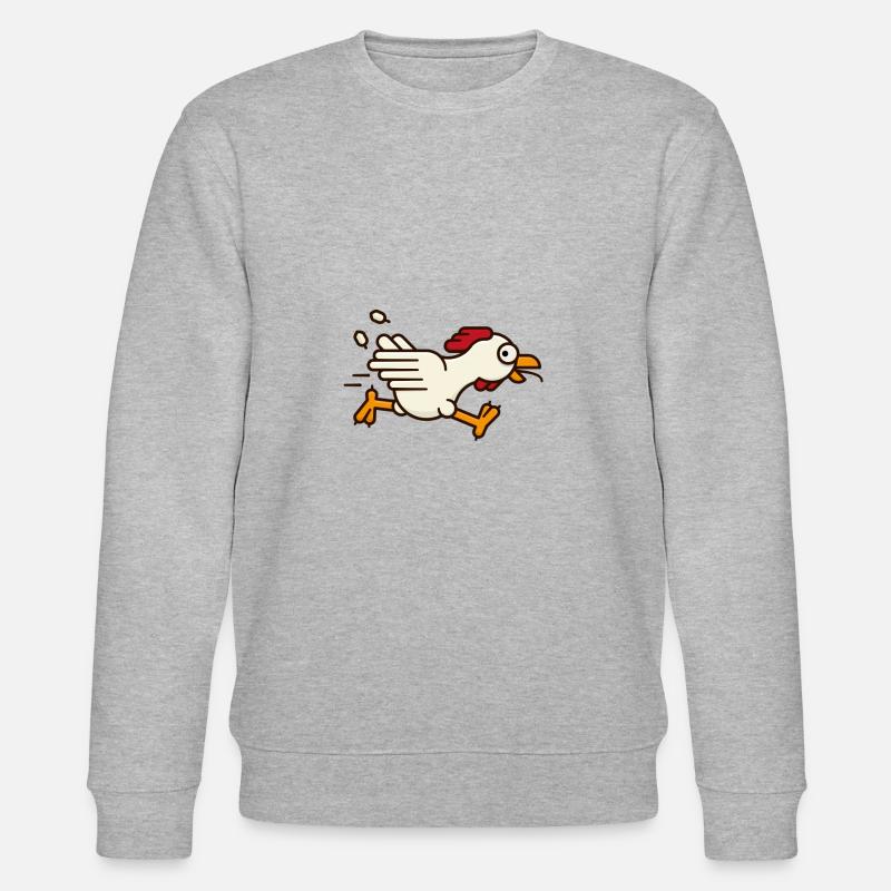 Poulet en fuite - Sweat bio CHANGER Stanley/Stella Unisexe - gris chiné