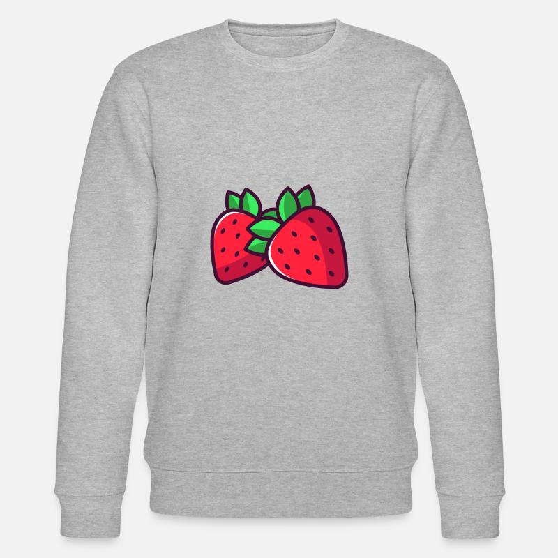 Erdbeere - Stanley/Stella Unisex Bio-Sweatshirt CHANGER  - Grau meliert